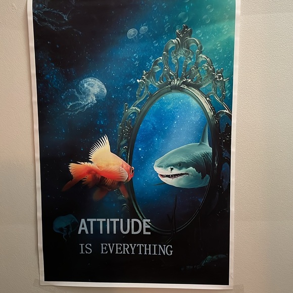 Canvas Wall Art- “Attitude is Everything” NIB - Picture 3 of 7
